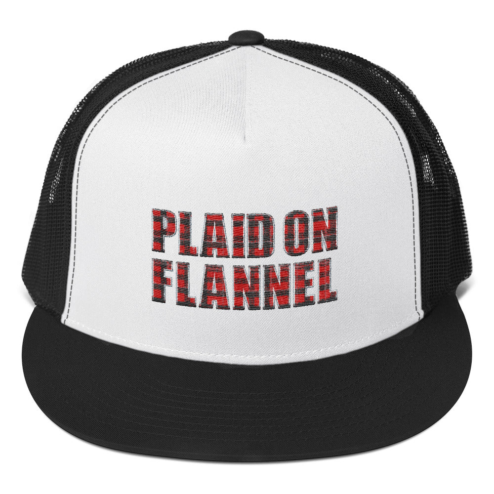 Plaid On Flannel Trucker Hat