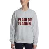 Plaid On Flannel Sweatshirt