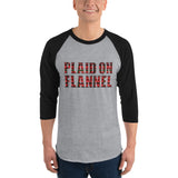Plaid On Flannel Baseball Shirt