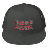Plaid On Flannel Trucker Hat