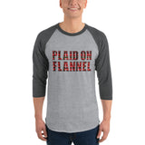 Plaid On Flannel Baseball Shirt