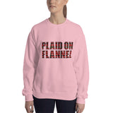 Plaid On Flannel Sweatshirt